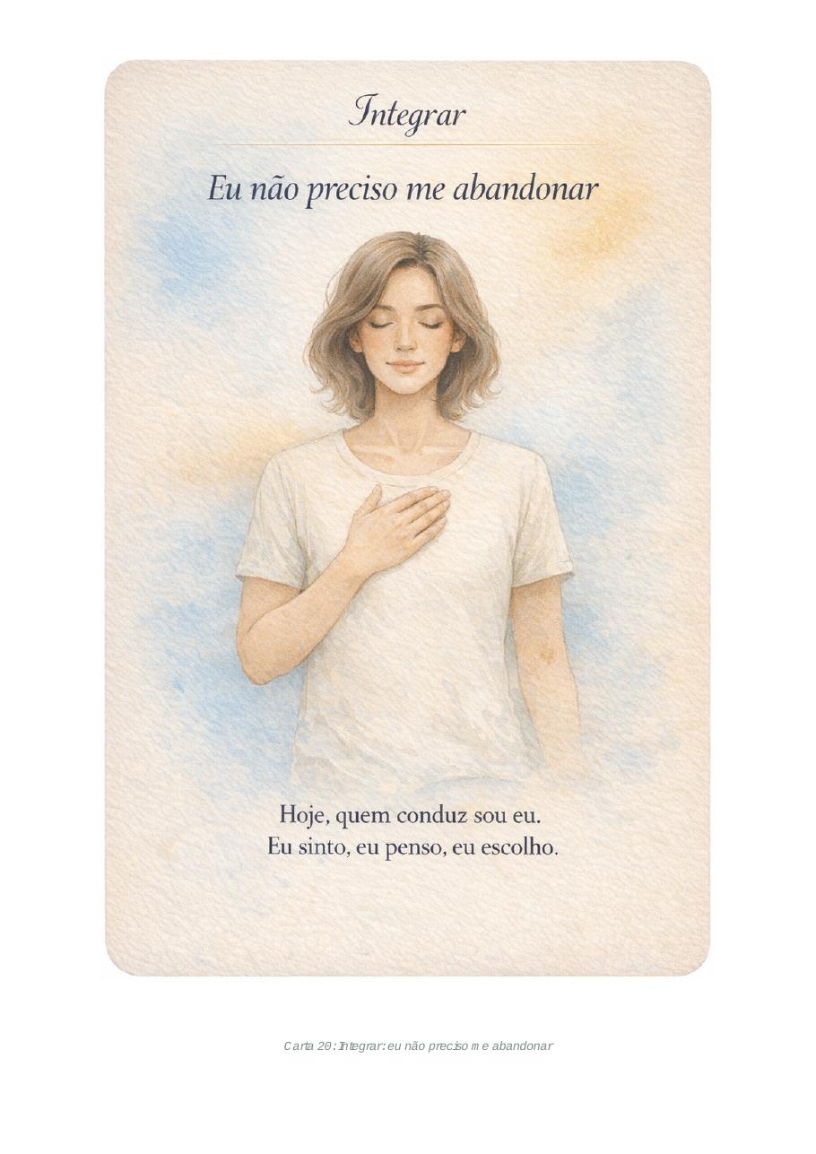 Eu não preciso me abandonar